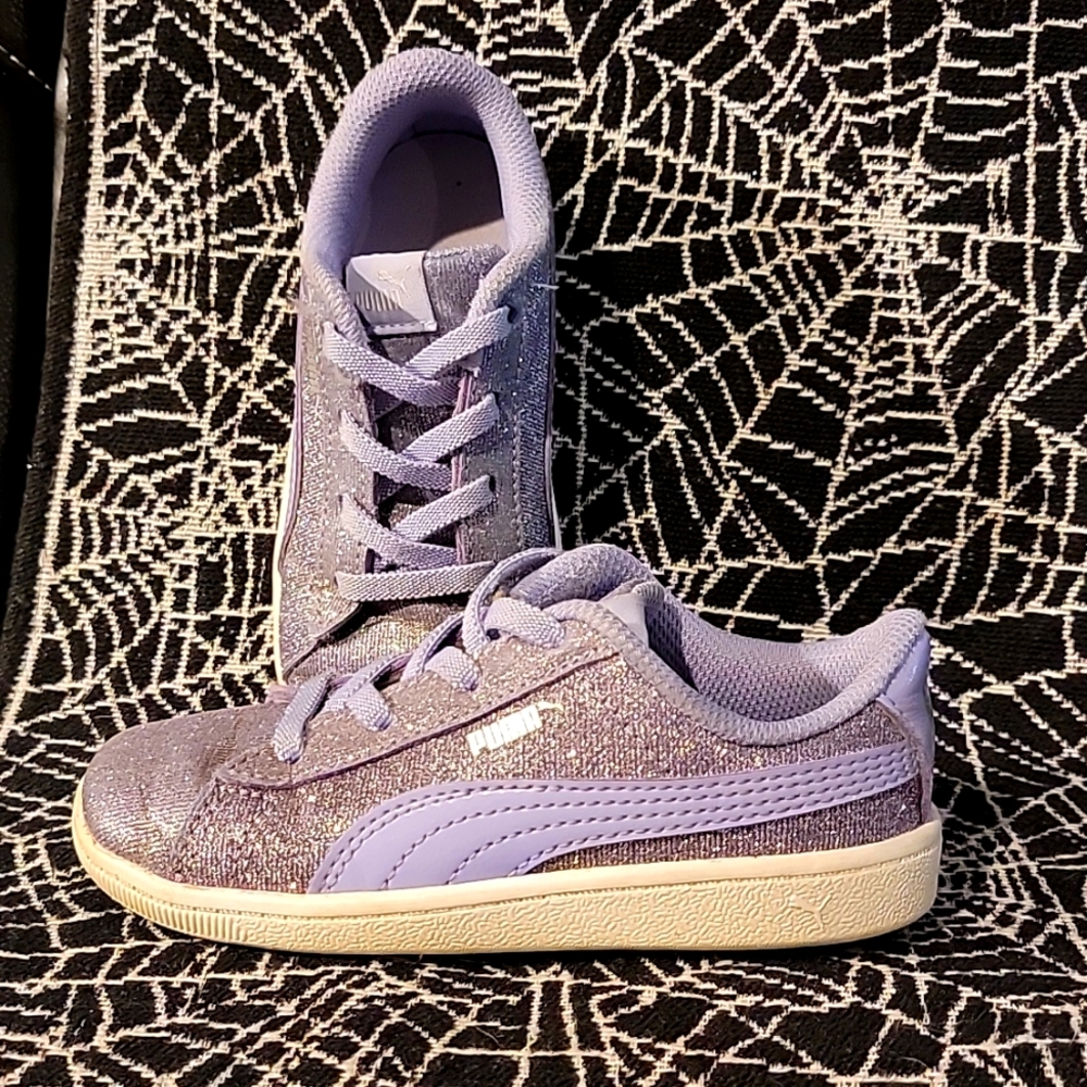 Lavender Glitter Puma Sneakers